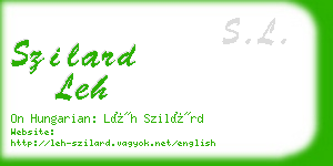 szilard leh business card